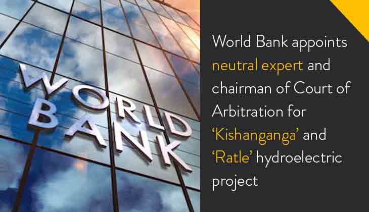World Bank appoints expert on India-Pakistan water dispute
