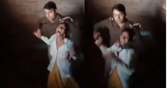 Viral video shows Indian cop brutally thrashing woman in locked room